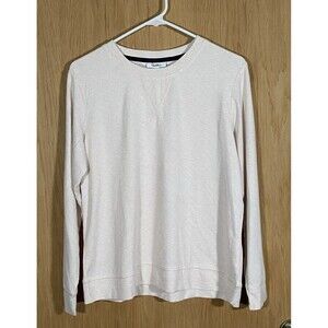 Roudelain Whisperluxe Thermal Top Crew Neck Soft Pink Athleisure Women's Lg NWT